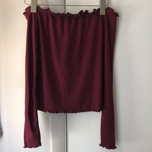 burgundy crop top